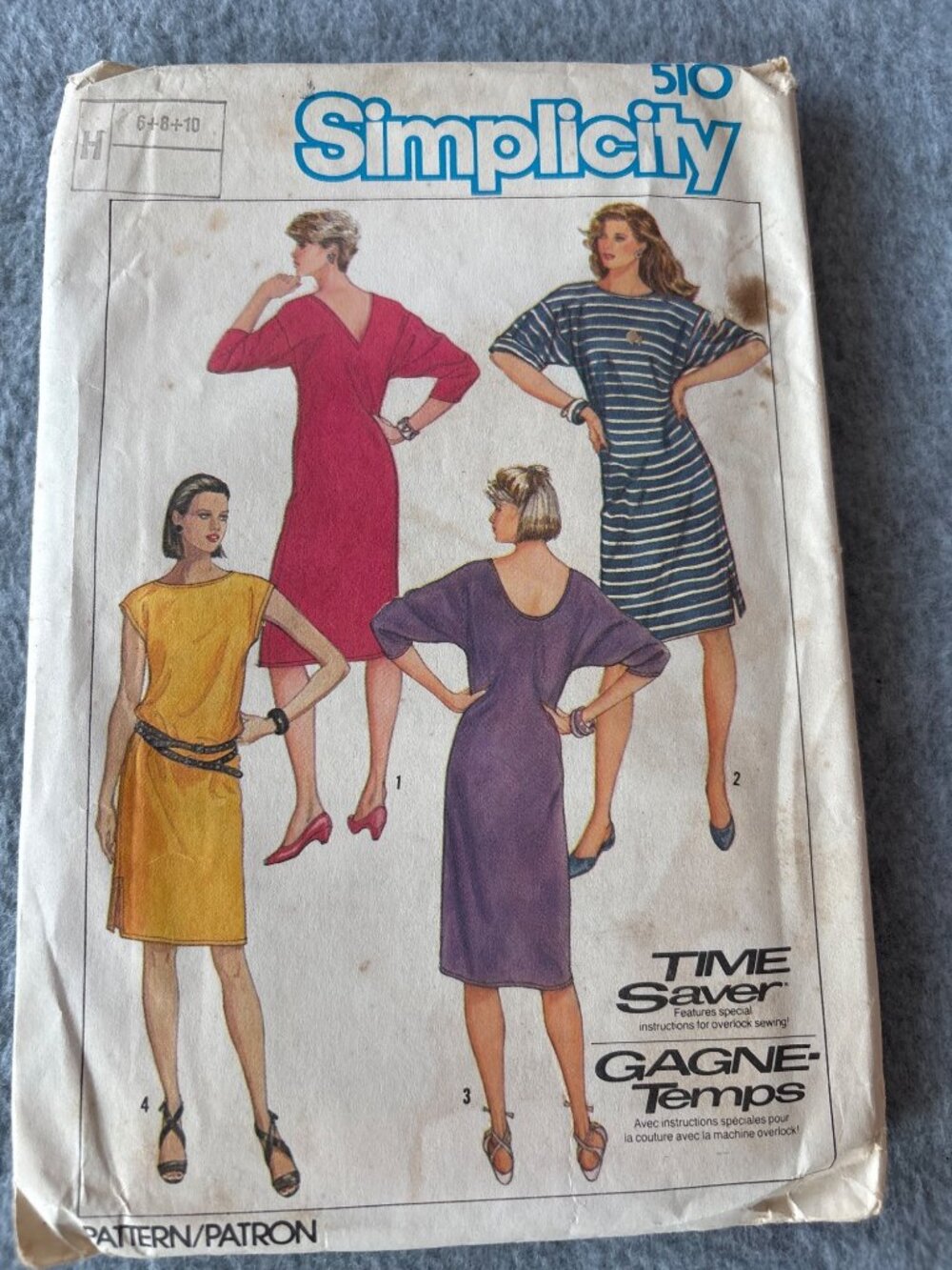 Simplicity 510 Women Dress Sewing Pattern Size 6-8-10 Uncut